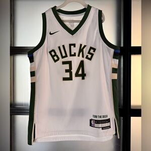 Nike Kids' Milwaukee Bucks Giannis Antetokounmpo #34 Icon Edition Jersey